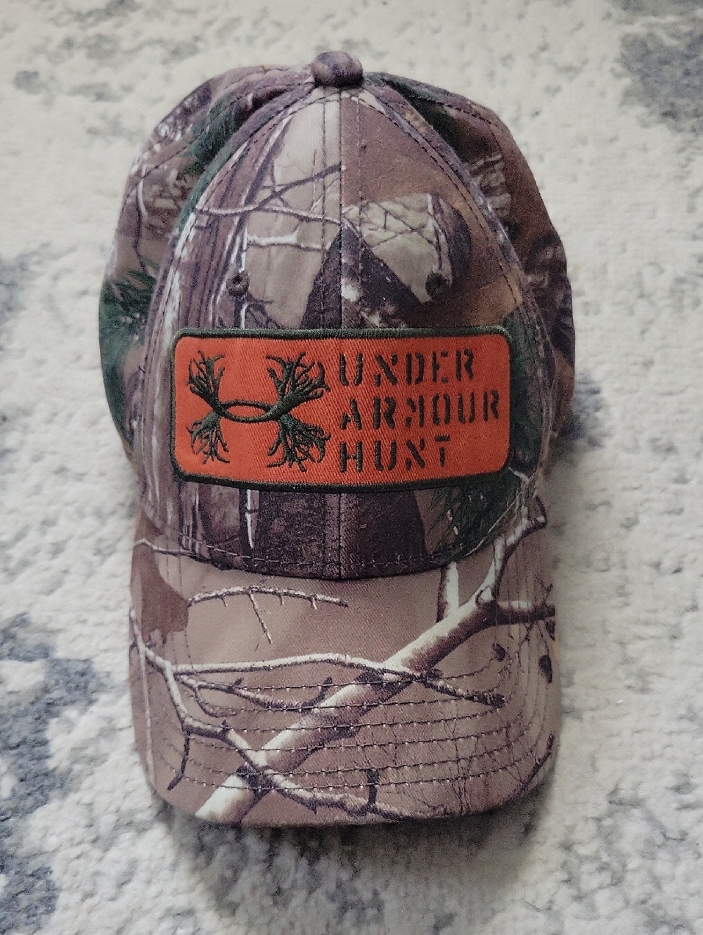 Under Armour Hunt Camo Cap with Orange Patch